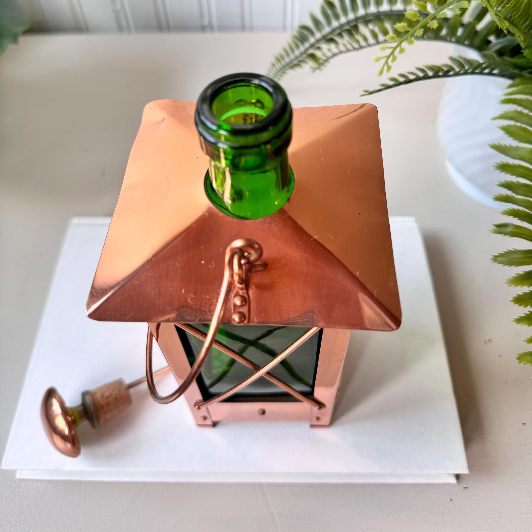 RARE 1950s Swiss Copper Musical Liquor Bottle With Stopper, MCM
