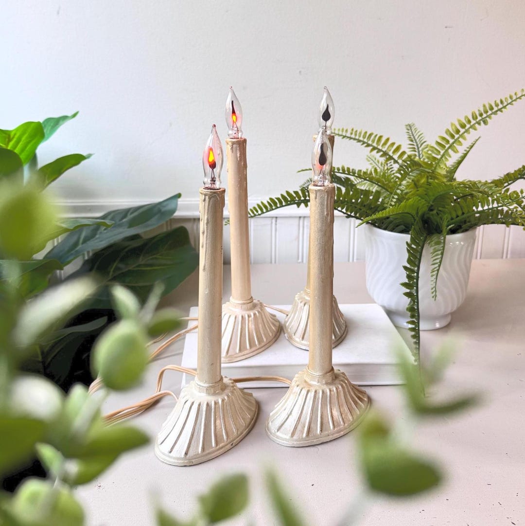 Vintage 1950s Electric Christmas Candolier Set of 4, MCM Mid Century ...