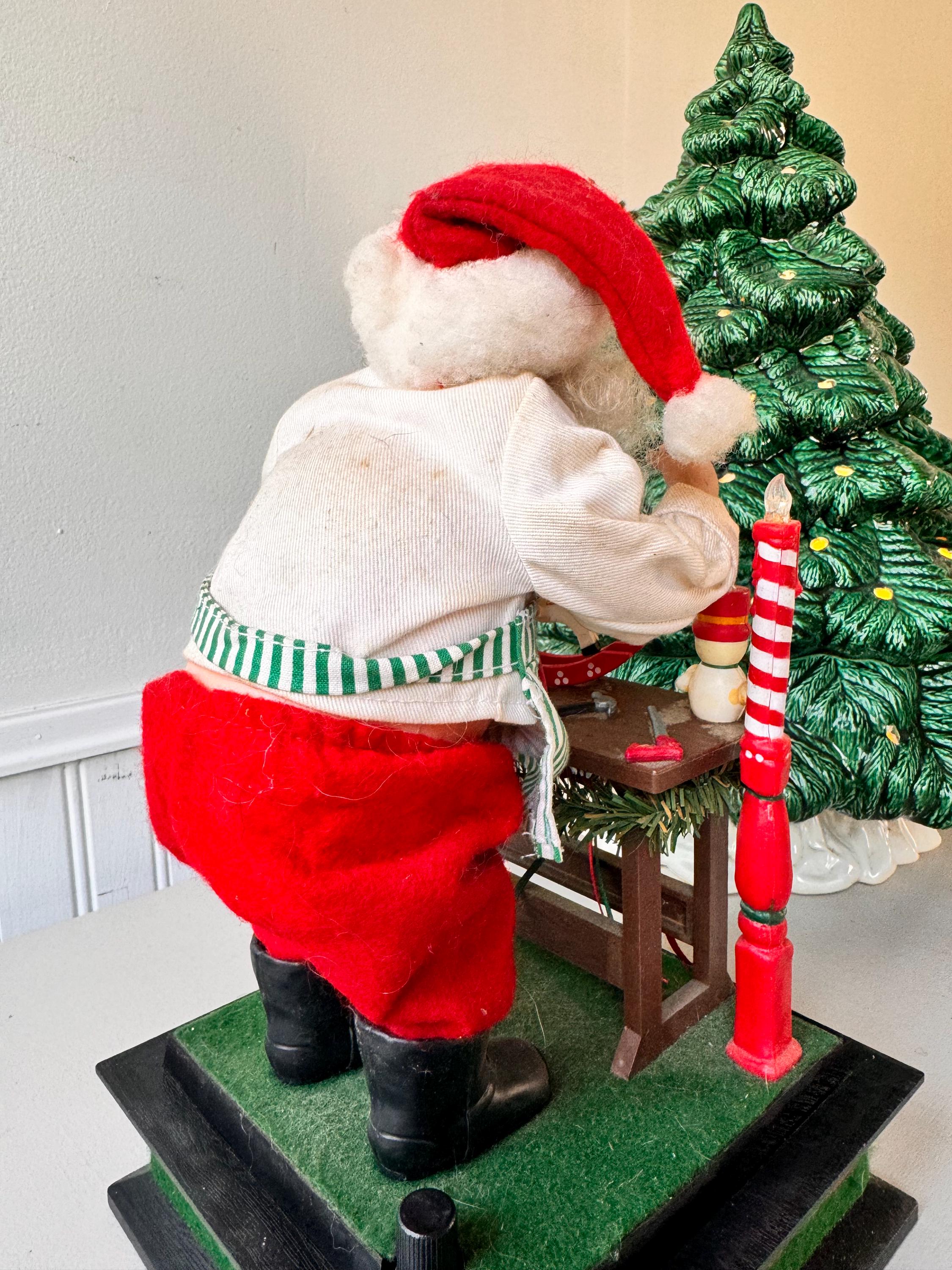 Vintage 1990s Santa Toy Workshop Lighted Musical Figure Vintage 1990s Santa Toy Workshop Lighted Musical Figure