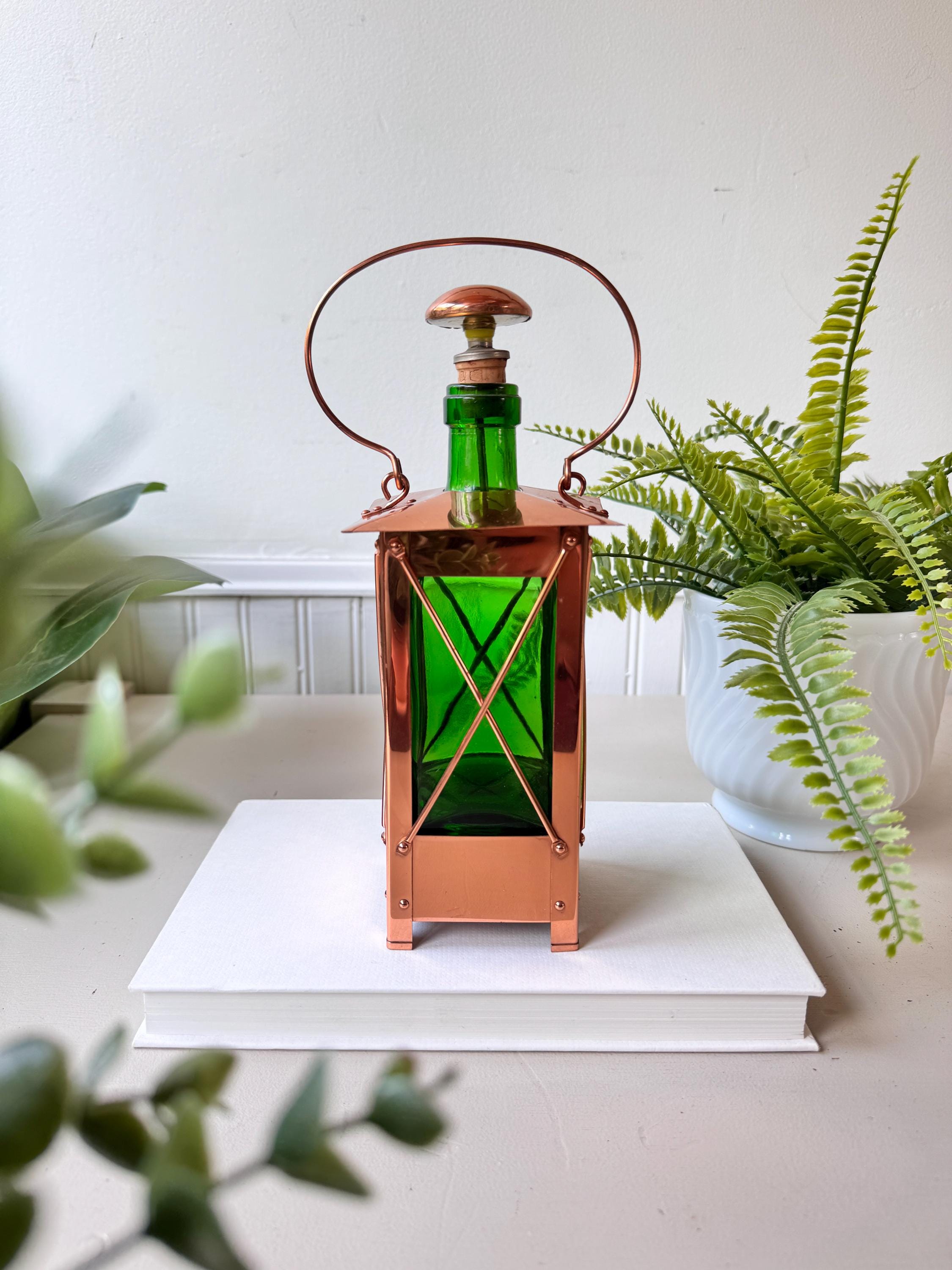 RARE 1950s Swiss Copper Musical Liquor Bottle With Stopper, MCM