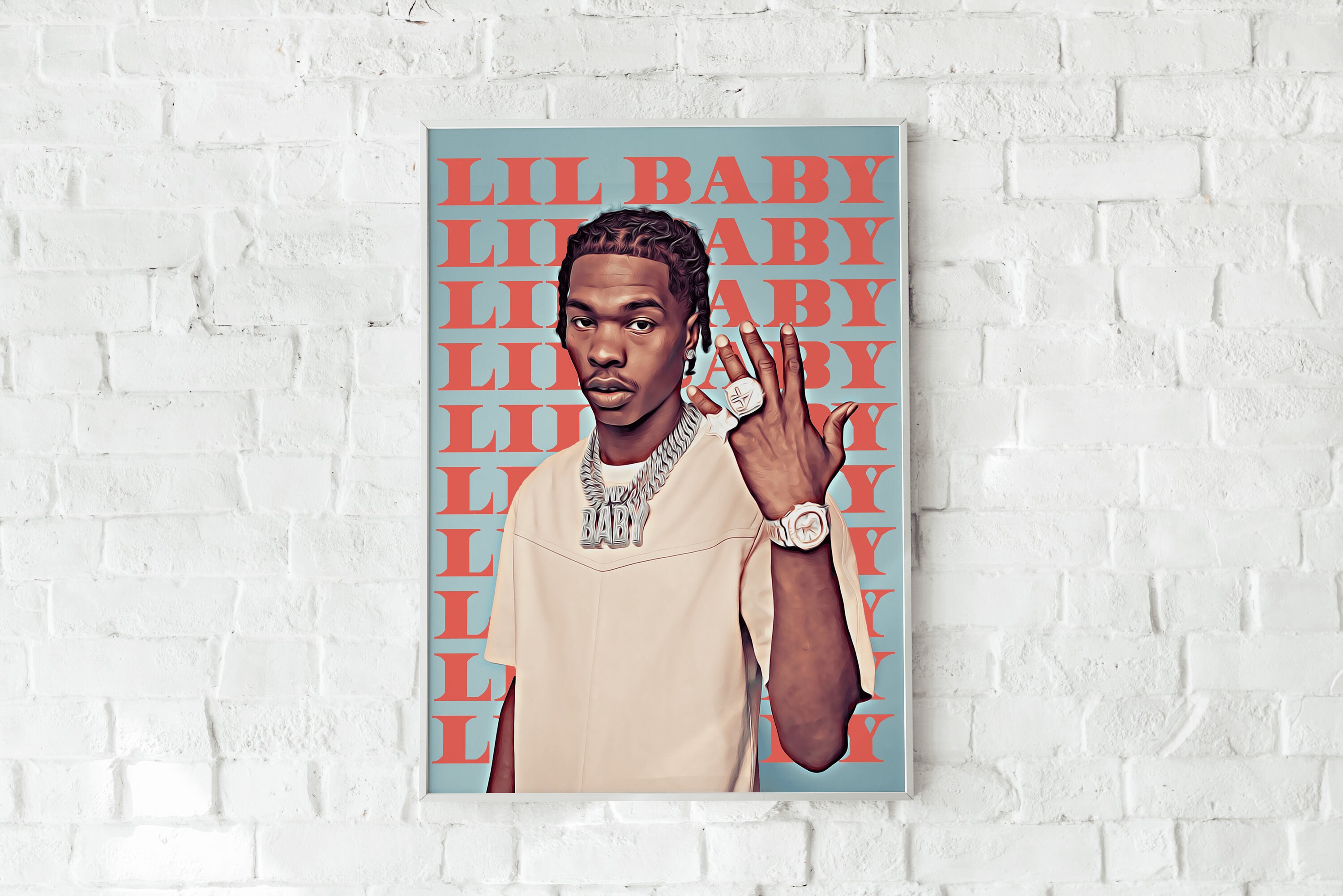 Lil Baby Poster Hip Hop Poster Rap Poster Rap Art Print Etsy