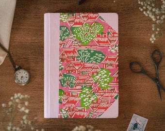 Japan Notebook, Hardcover Journal, Lined, Blank, Dot, Secret Diary, Writing Journal, Keepsake Journal, Handmade