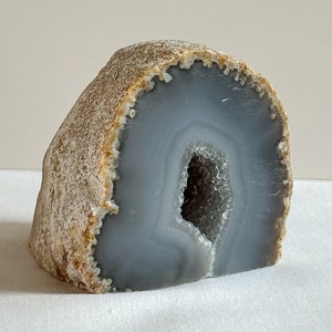 Agate Geode Base Cut, Mined Crystal, Natural Agate