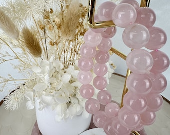Handcrafted Rose Quartz Bracelet – Universal Love Stone, 12mm Beads