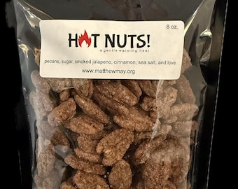 Hot Nut Pecans: Smoked Jalapeno Cinnamon - 1/2 pound