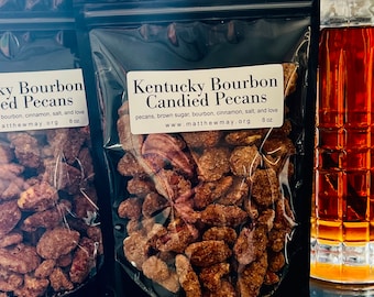 Hand Made Bourbon Candied Pecans 1/2 Pound