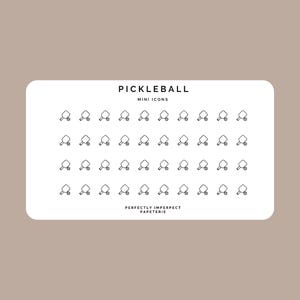 PICKLEBALL/ PICKLED - Mini Kreise Icons | Buch Sticker | Minimale & Funktionale Planer Aufkleber | Bullet Journal