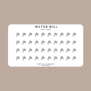 WASSERHAHN - Mini Kreis Icons | Finance Planner Stickers | Minimalistische und funktionelle Planner Stickers | Bullet Journal