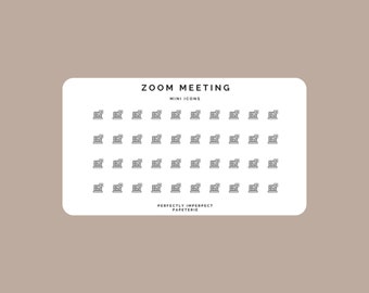 ZOOM MEETING / ZOOM - Mini Circle Icons | Finance Planner Stickers | Minimal & Functional Planner Stickers | Bullet Journal