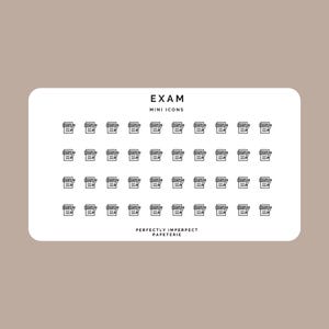 PRÜFUNG / TEST - Mini Kreise Icons | Buch Sticker | Minimale & Funktionale Planer Aufkleber | Bullet Journal
