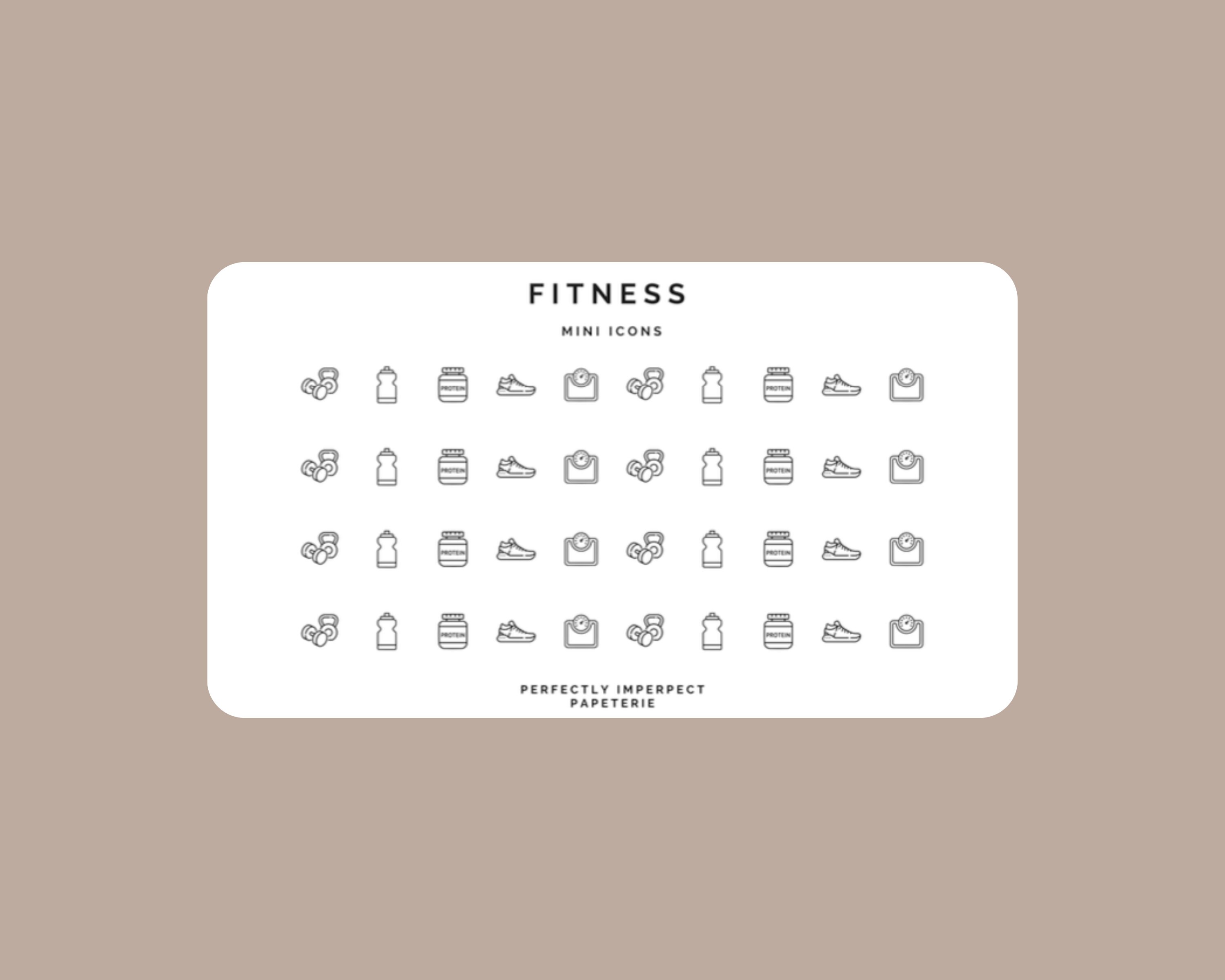 FITNESS / WORKOUT - Mini Circle Icons | Finance Planner Stickers ...