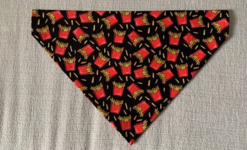 French Fries Over the Collar Bandana image 1