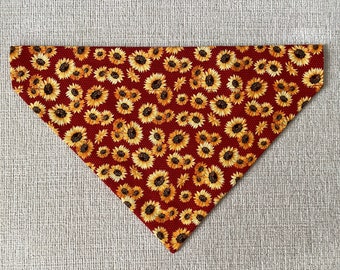 Sunflower Over the Collar Bandana