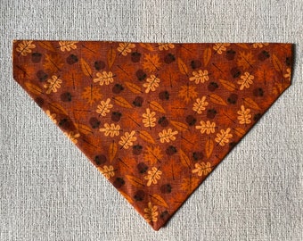 Leaves and Acorn Over the Collar Bandana