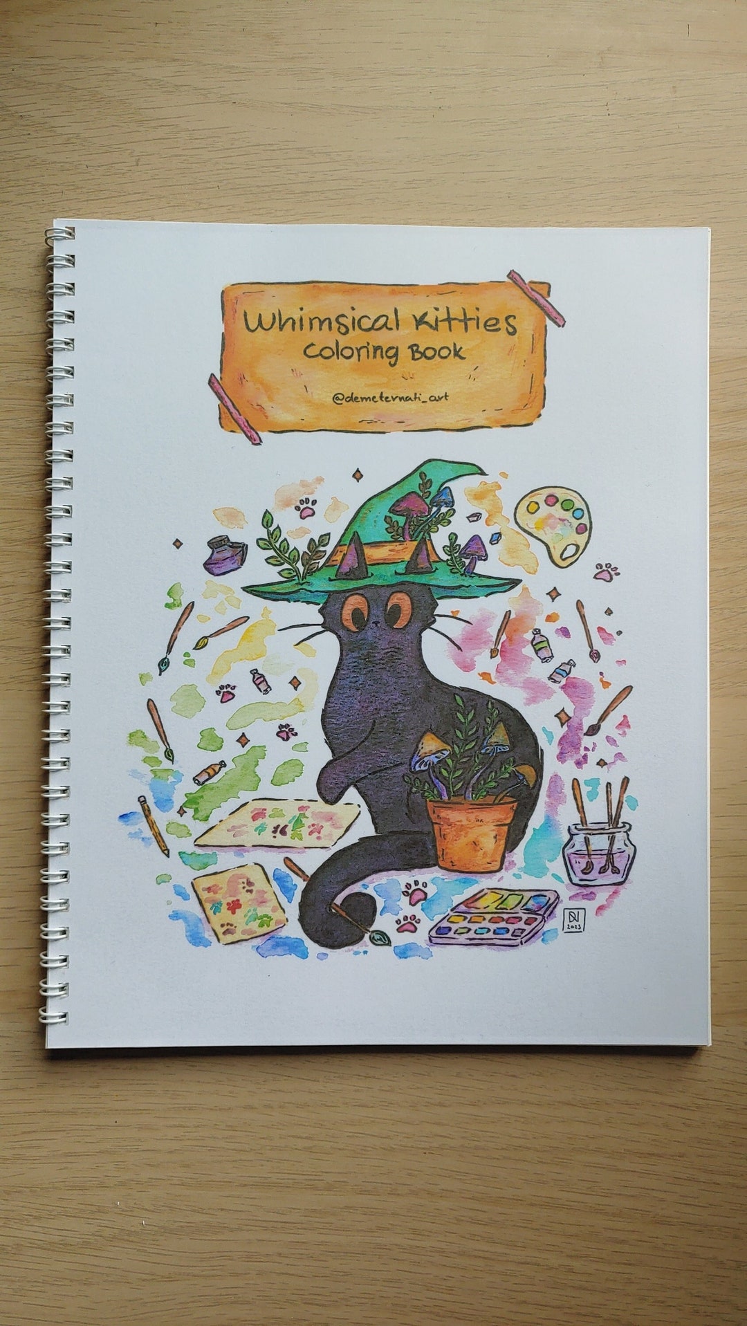 Whimsical Kitties Coloring Book Spiral Bound Etsy