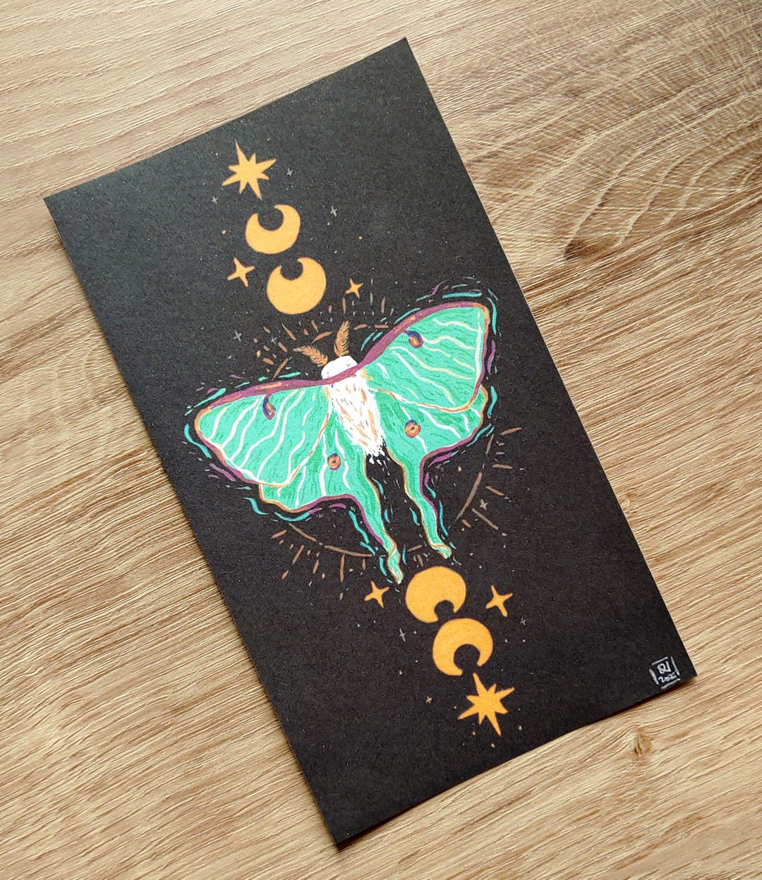 Luna Moth Art Print - Art Print of the Gouache Version - Magical and ...