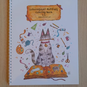 Whimsical Kitties II. Coloring Book spiral bound