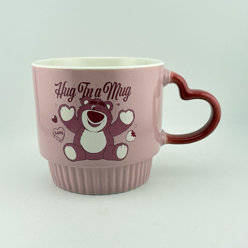 Toy Story 3 Disney Lotso Bear Pink Hug in a Mug Tea Coffee Mug Cup Film VGC image 1