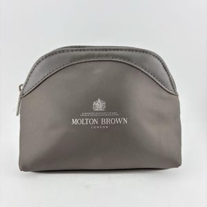 Molton Brown Dark Grey Zip Travel Pouch Makeup Storage Bag Royal Warrant VGC