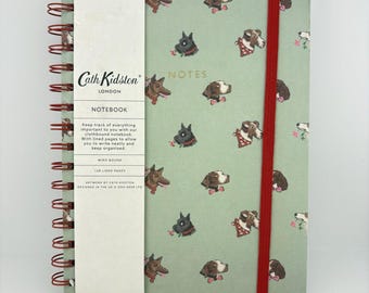 Cath Kidston A5 Notebook Wiro Bound 128 Lined Pages Dog Portraits A5 New