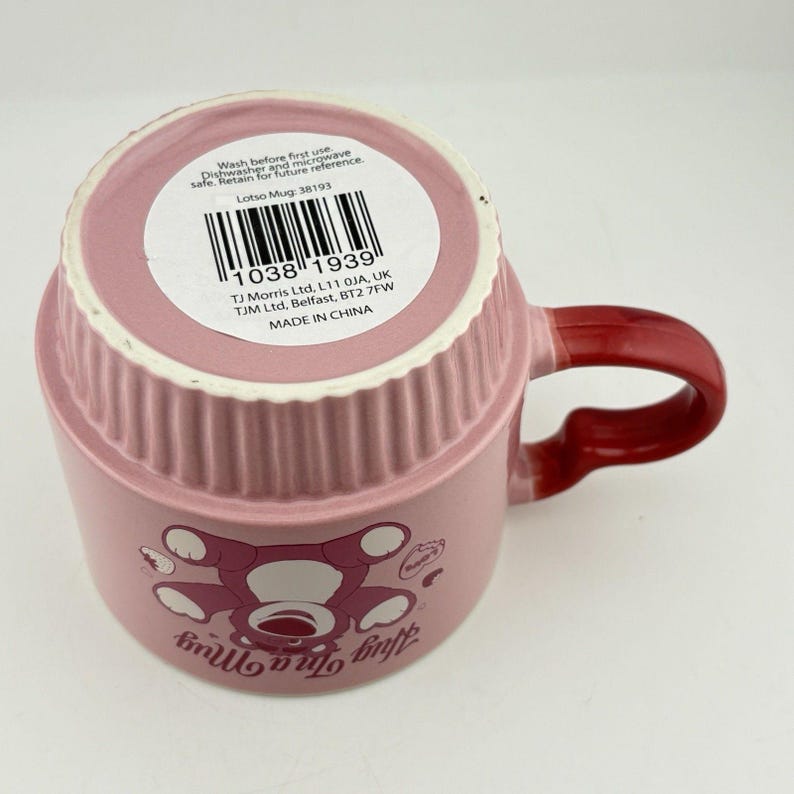 Toy Story 3 Disney Lotso Bear Pink Hug in a Mug Tea Coffee Mug Cup Film VGC image 8