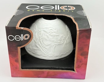 Cello Porcelain Tealight Holder Dome Dog Lovers Design with 3D Projection New