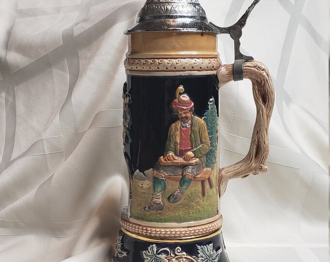 Authentic German Beer Stein Music Box Auf Wiedersehn D.P. Etsy