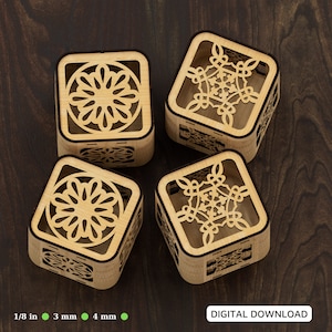 Decorative Wooden Gift Box Laser Cut Jeweler Case Wedding Love Vector Model Glowforge Cut File*** Digital Download