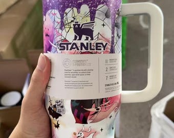 40oz Nightmare Tumbler With Handle, Halloween, Double-Walled, Stainless Steel, Hot & Cold, Christmas Gift, Nightmare, Before, Gift