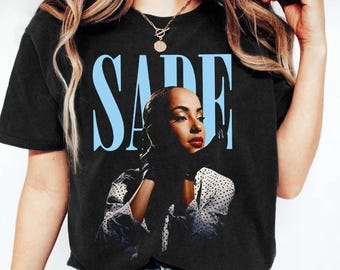 T-shirt graphique Sade Adu, T-shirt Sade vintage, chemise Sade des années 90, chemise de fans de musique, T-shirt Sade Adu, cadeau pour homme, couleur confort pour femme