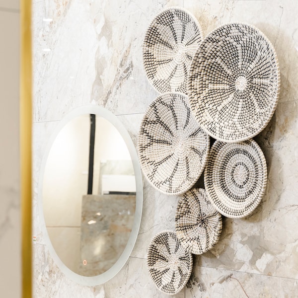 Woven Basket Wall Decor Etsy