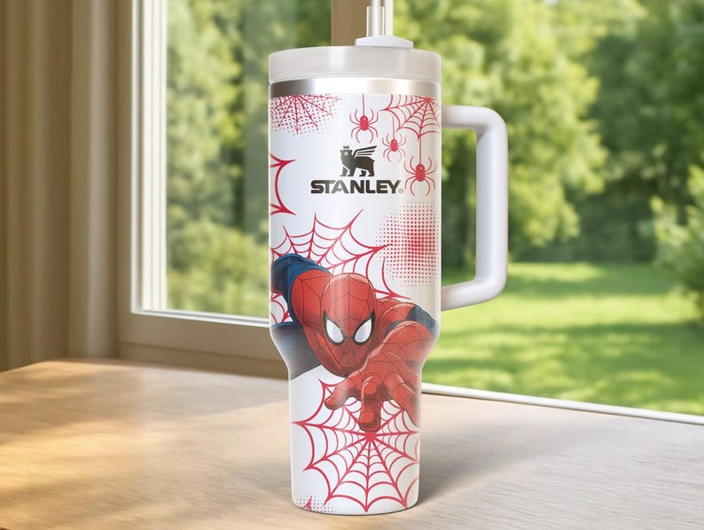 Spider-Man Tumbler, Super man 40oz Cup, Superhero Tumbler Cup, Movie Coffee Tumbler, Eddie Brock Tumbler, Symbiote Spider Insulated Tumbler image 2