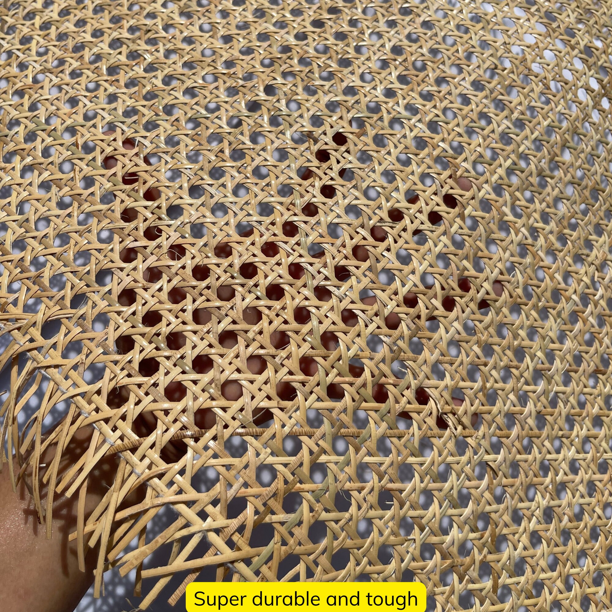 Premium Natural Rattan Cane Webbing Roll, Rattan Hexagon Weave for DIY  Projects, Rattan Furniture. Super Durable and Tough 