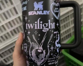 Twilight 40oz Tumbler, Vampire Wolf Romance Stainless Tumbler, Twilight Saga Fan Apparel, Edward Bella Drinkware Tumbler, Romance Book