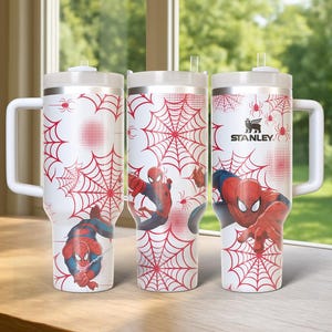 Spider-Man Tumbler, Super man 40oz Cup, Superhero Tumbler Cup, Movie Coffee Tumbler, Eddie Brock Tumbler, Symbiote Spider Insulated Tumbler image 1