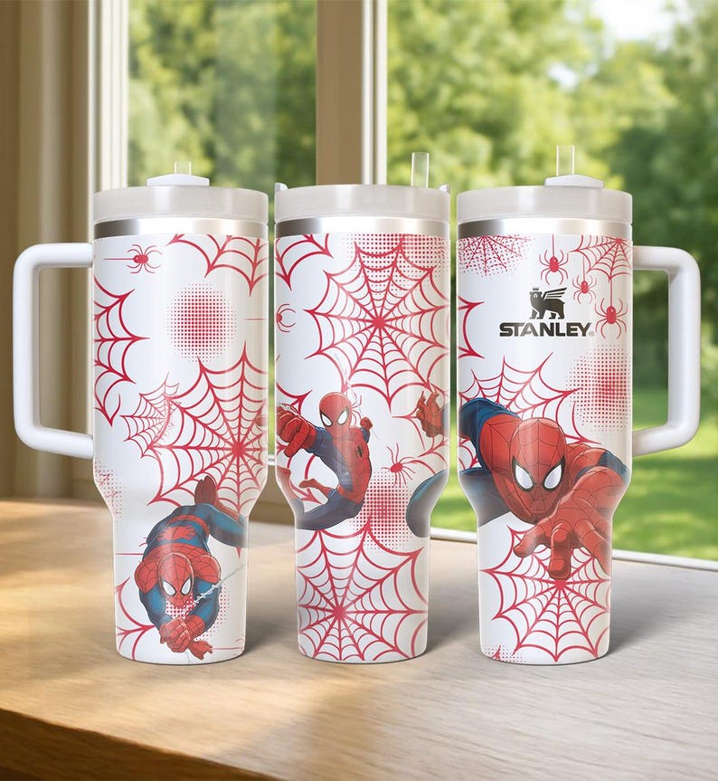 Spider-Man Tumbler, Super man 40oz Cup, Superhero Tumbler Cup, Movie Coffee Tumbler, Eddie Brock Tumbler, Symbiote Spider Insulated Tumbler image 1