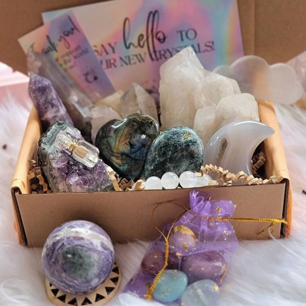 Crystal Mystery Box, Healing Crystal Kit, Crystal Surprise Gift Box, Mystery Crystal Box, Large Crystal Gift Set, Crystal Towers