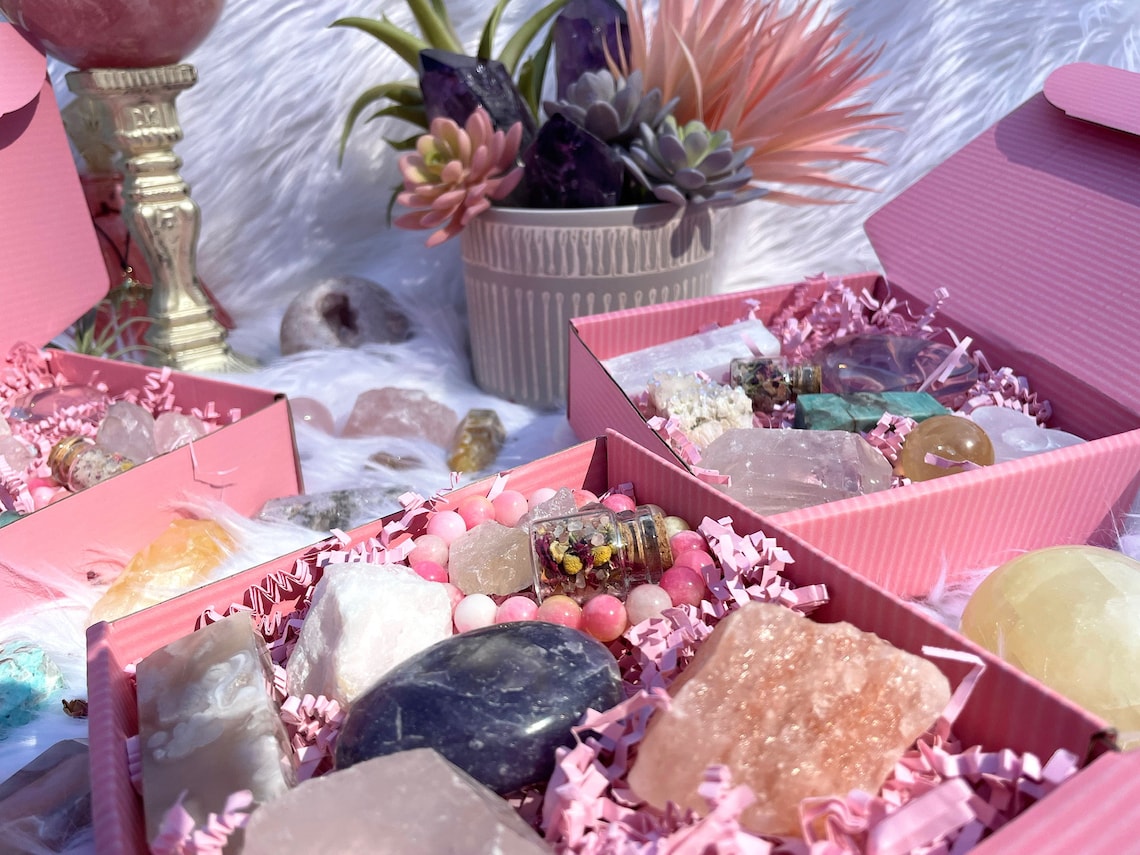 Mystery Pastel Crystals Gift Box Pastel Crystal Gift for Her Etsy