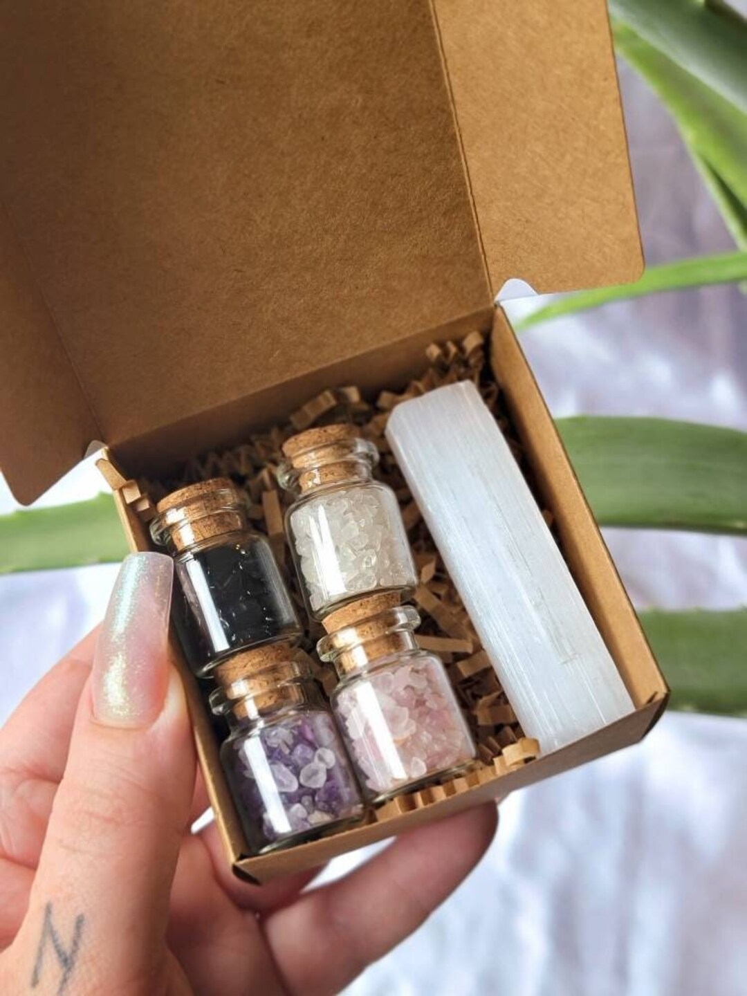 Beginners Crystals Chip Bottle Set Crystal Chips Bundle Etsy