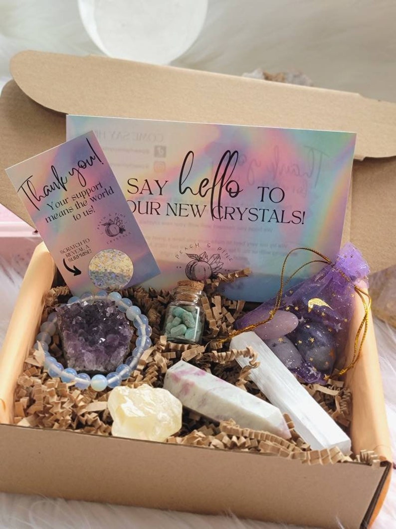 Crystal Mystery Box Healing Crystal Kit Crystal Surprise Etsy