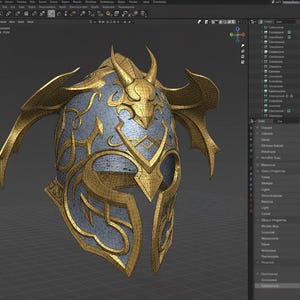 Dragon Deity Knight Helmet 3D Model – Fantasy Paladin Armor STL File ...