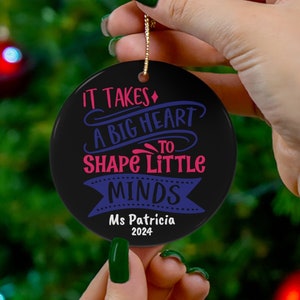 Teacher CUSTOMI Christmas Ornament, Personalize It, FREE SHIPPING (Big Value) Great Teacher Gift Idea, Custom Teacher Memory, Teacher Gift