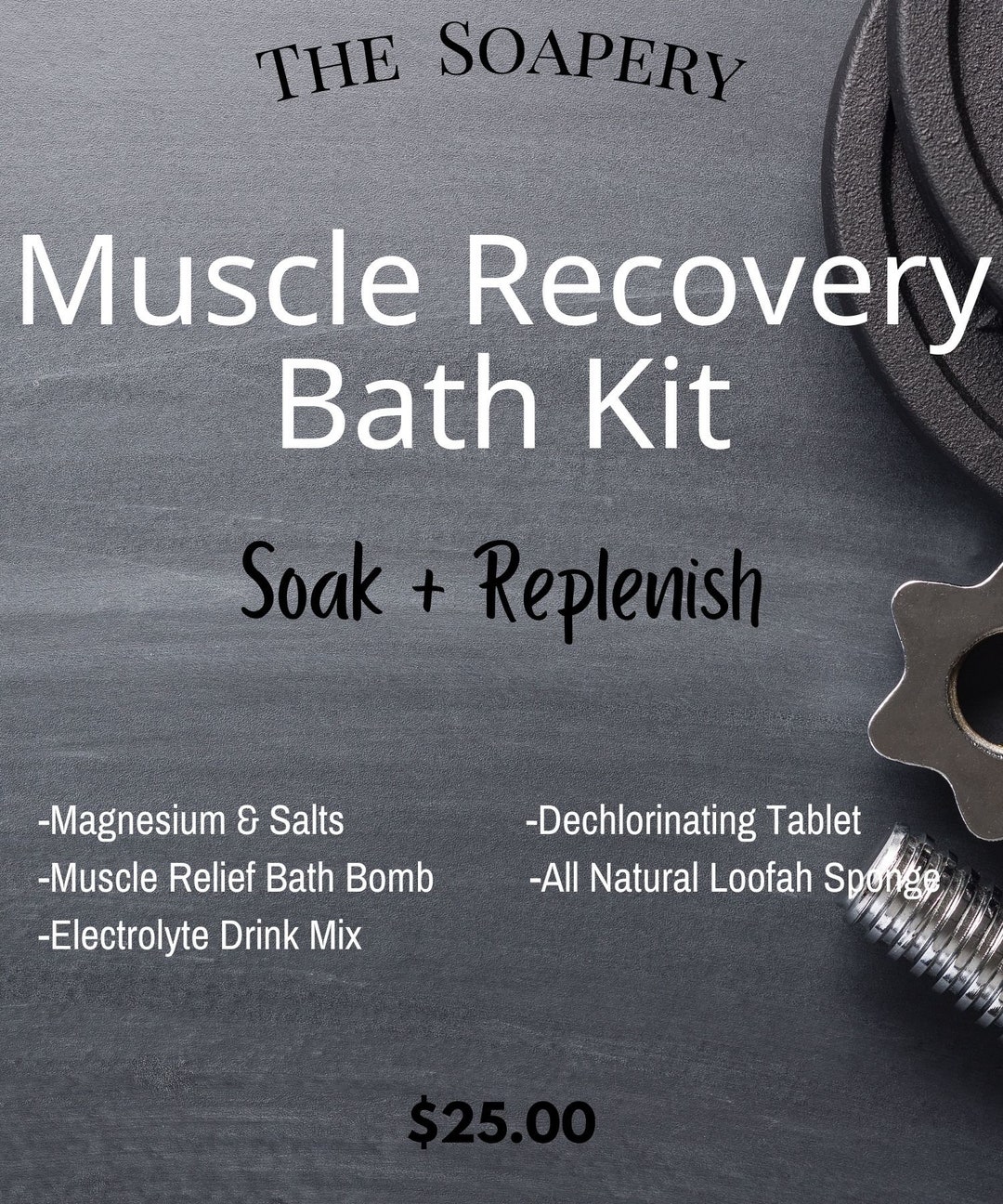 Muscle Recovery Bath Kit Essential Oils Magnesium Salts Etsy