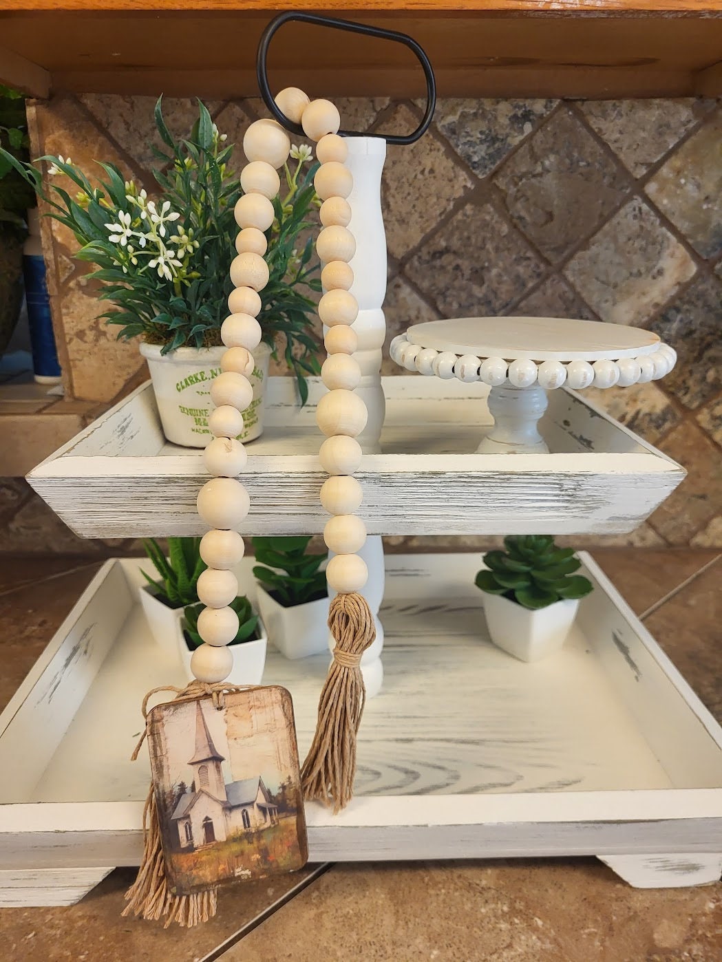 Wooden Bead Decor Garland - Watermark