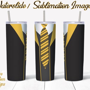 Yellow House Uniform, Water Slide, Template for Sublimation, 20 oz Skinny Tumbler Design