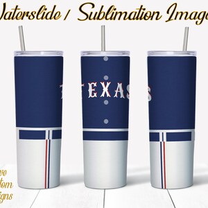 Texas Rangers **BUNDLE** , Water Slide, Template for Sublimation, 20 Oz ...