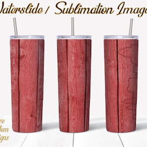Cincinnati Reds, Water Slide, Template for Sublimation, 20 oz Skinny Tumbler Design