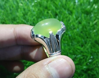 Natural Rare Grapes Color Agate Ring Kaptaan Ring Design Handmade 925 Sterling Silver Angoori Aqeeq King Shah Maqsood Ring for Pinky Finger