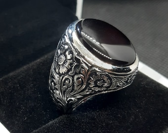 Natural Yemeni Aqeeq Ring Shifat al abad Carnelian Ring Yemeni Blood Agate Stone Ring 925 Silver Handmade Artisan Ring Engraving Art Ring