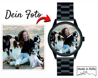 Personalized gift photo clock name day men's watch sports watch wrist watch Made in Germany men's watch with photo print Ø41mm photo gift